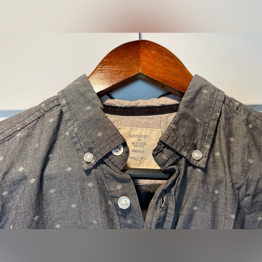 Grey casual button down